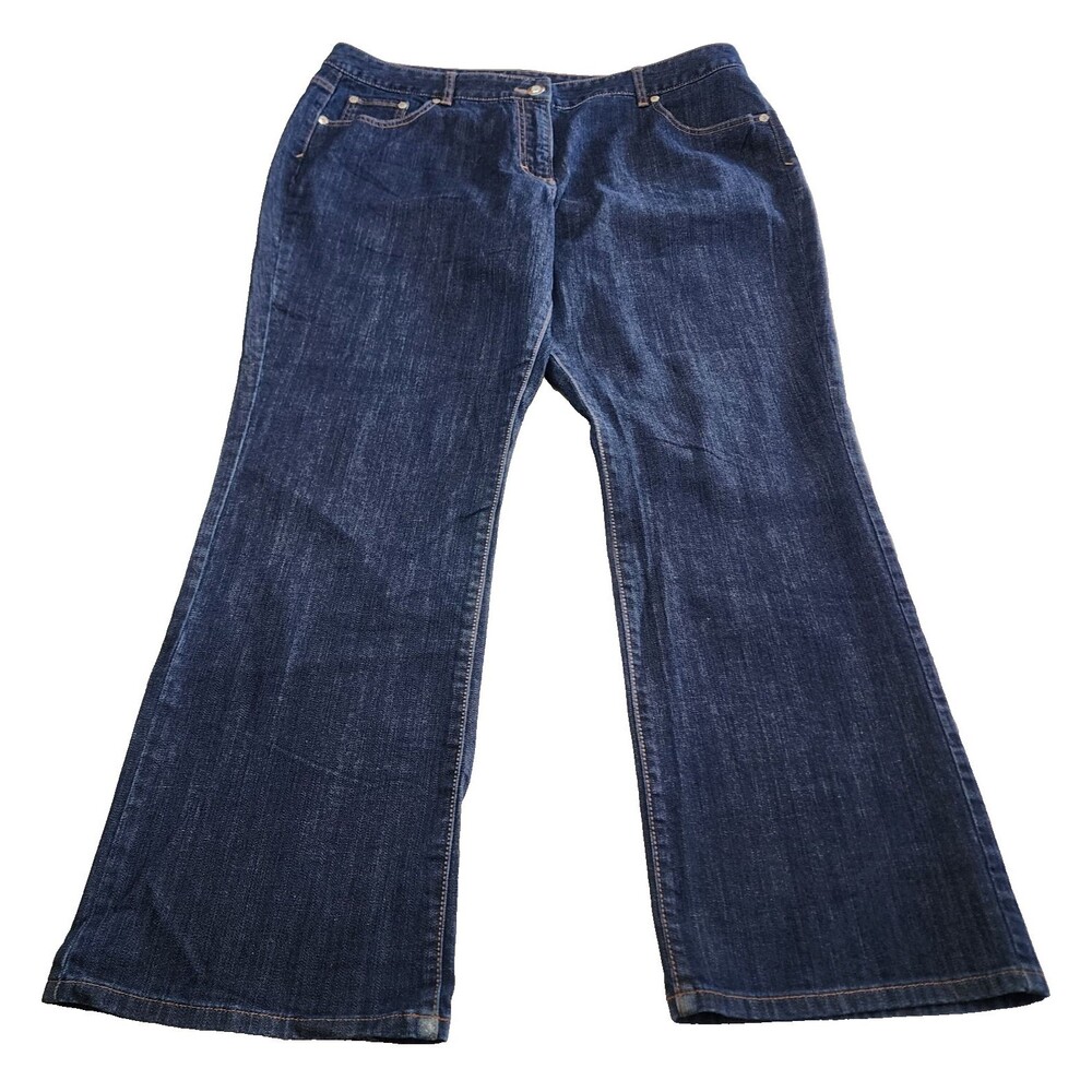 Dana Buchman Jeans Women's size 20 W Blue Denim jeans Straight leg Cotton Blend